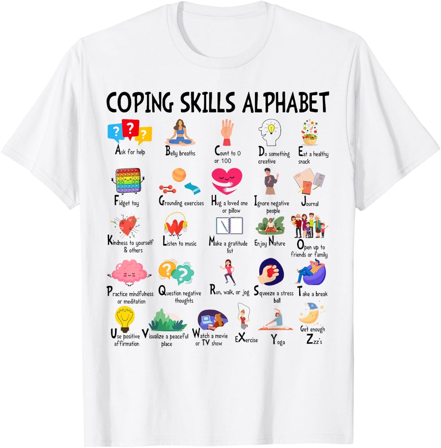 Mental Health tie Clothing Counselor Shirt Women Therapist T-Shirt - T-Shirt | White