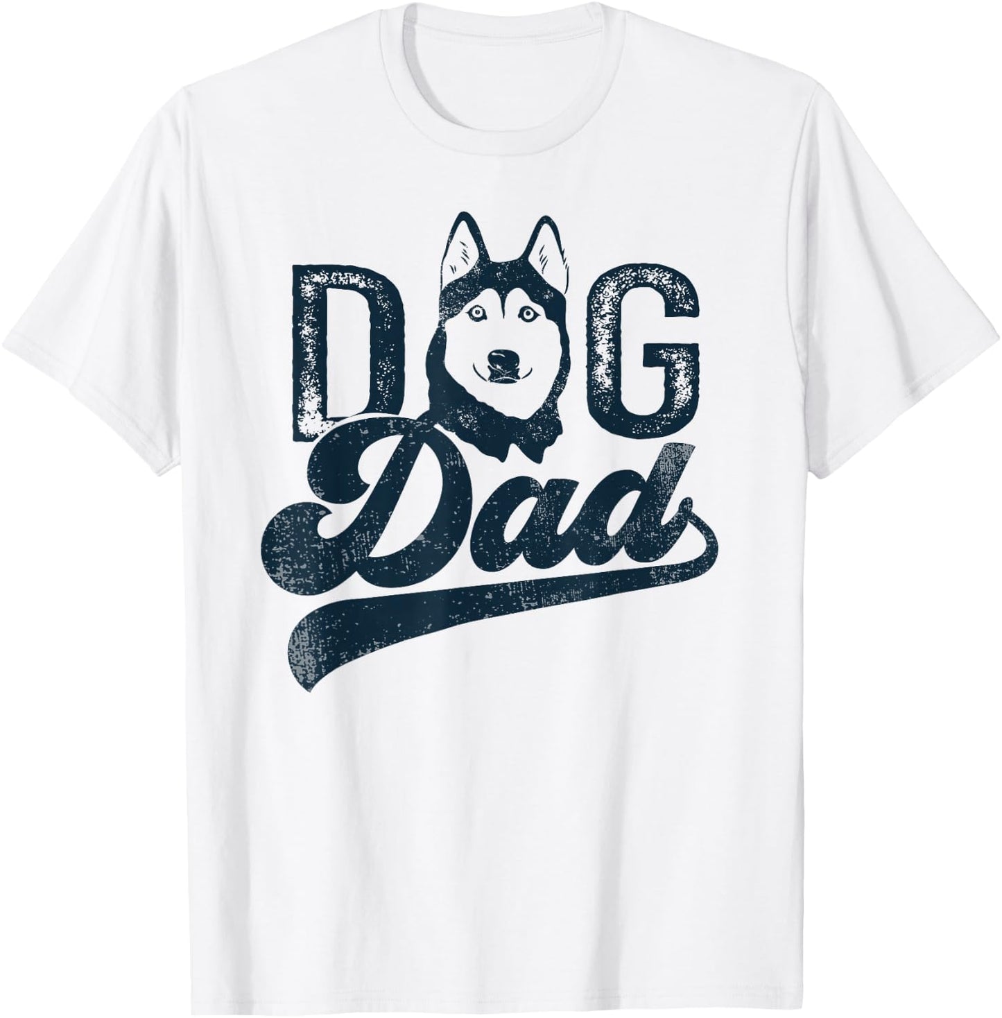 Husky Dog Dad Siberian Husky T-Shirt - T-Shirt | White