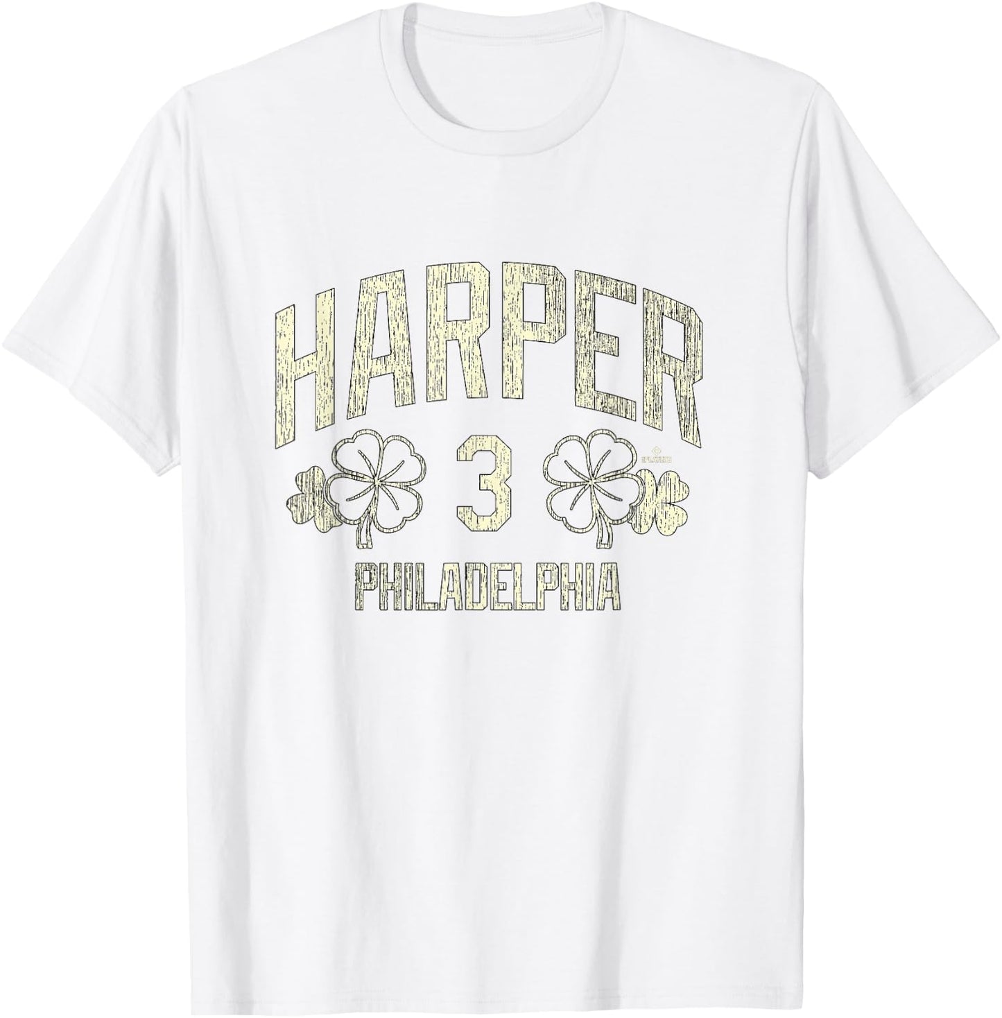 Bryce Harper Philadelphia Baseball St. Patrick's Clover T-Shirt - T-Shirt | White