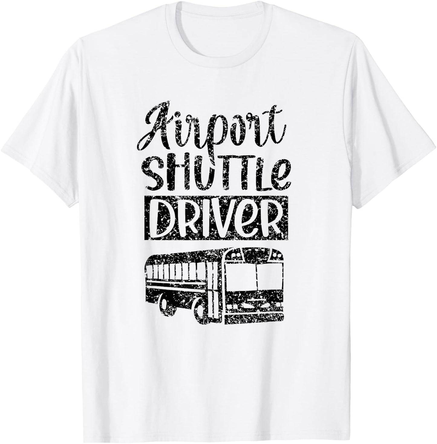 Airport Shuttle Driver Bus Service Driving T-Shirt - T-Shirt | White