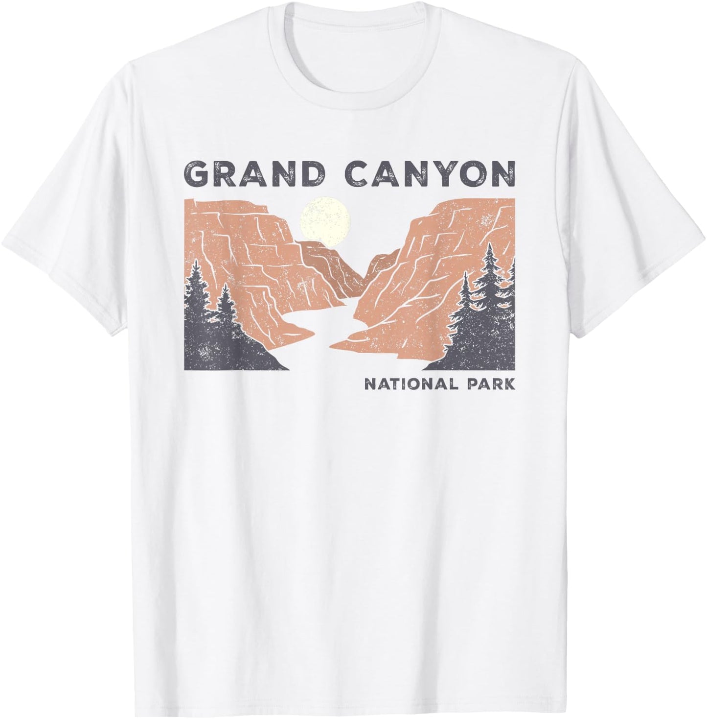 Hiked Grand Canyon National Park Arizona Vintage Men T-Shirt - T-Shirt | White