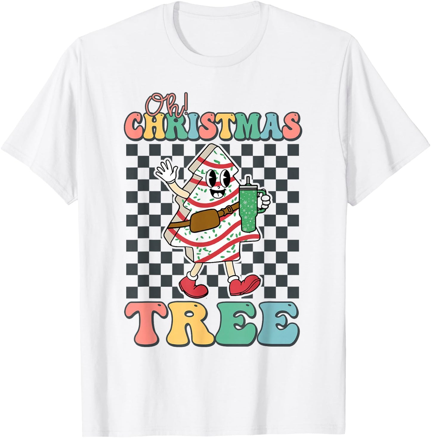 Oh Christmas Tree Cakes Debbie Becky Jen Cake Lovers Xmas T-Shirt - T-Shirt | White