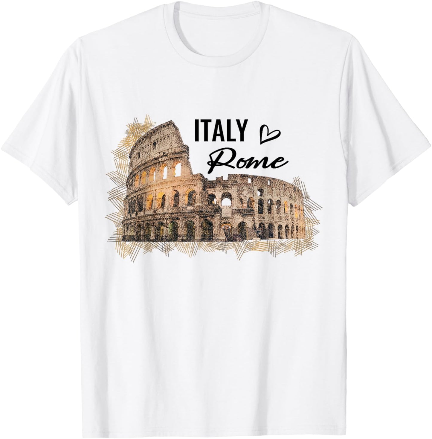 Italy Colosseum Rome I Love Italy Lover Men Women Children T-Shirt - T-Shirt | White