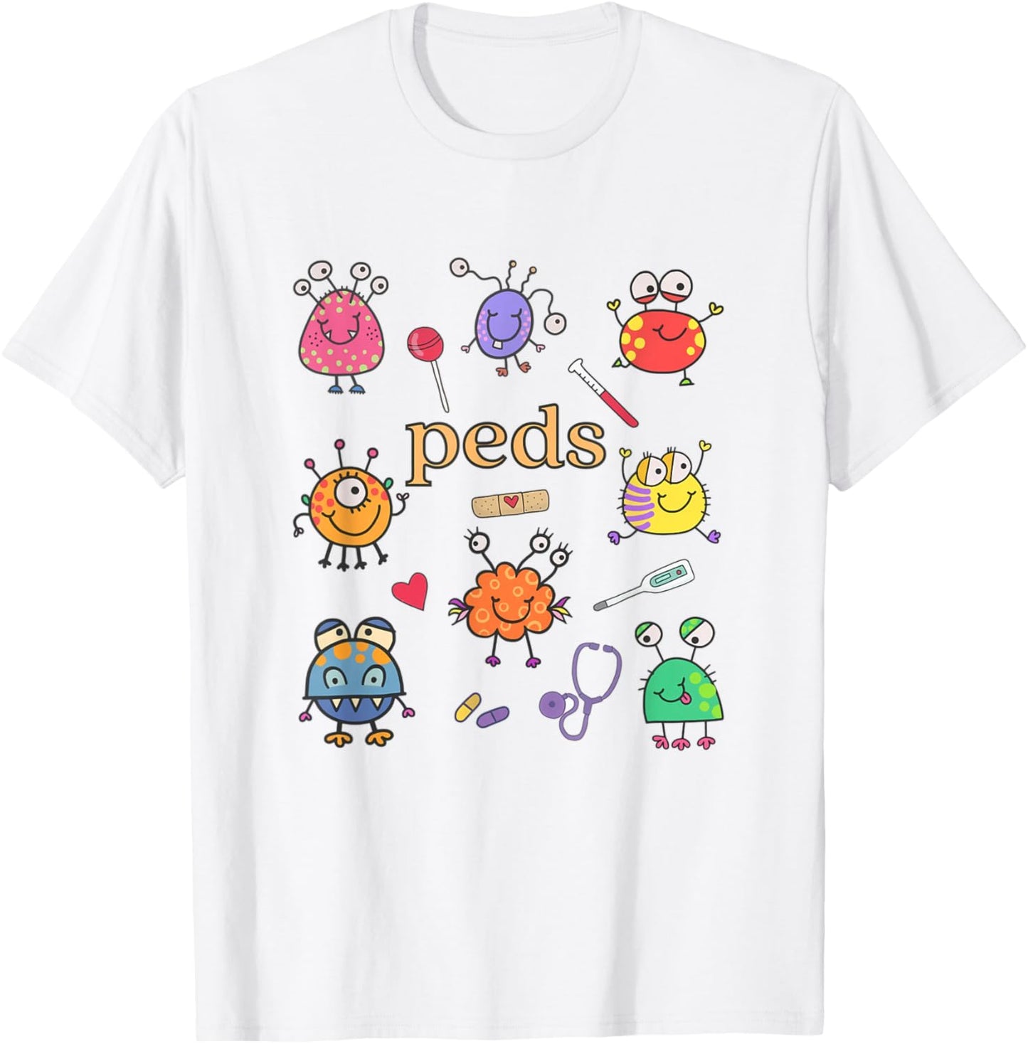 Pediatric Nurse PEDS Nurse PEDS Crew RN Pediatric Emergency T-Shirt - T-Shirt | White