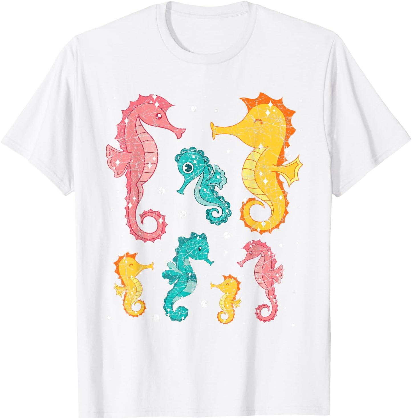 Underwater Sea Creature Fish Ocean Animal Seahorse T-Shirt - T-Shirt | White