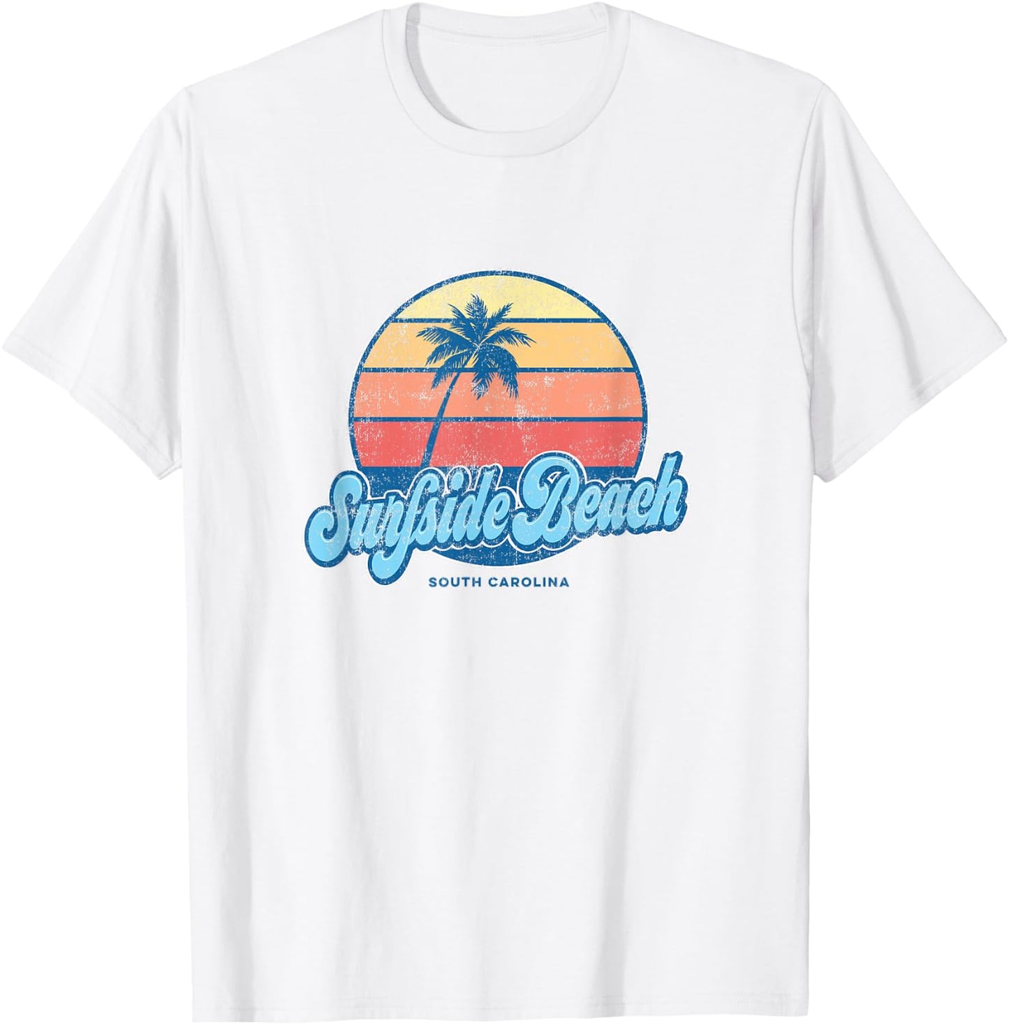 Vintage Surfside Beach South Carolina SC Classic 70s Retro S T-Shirt - T-Shirt | White