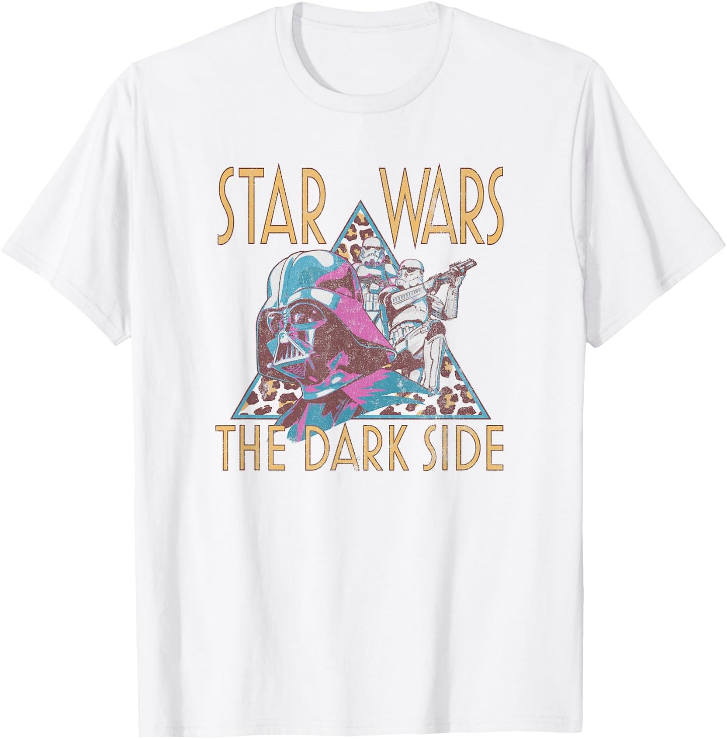 Star Wars Darth Vader The Dark Side Leopard Print Box Up T-Shirt - T-Shirt | White