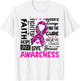 Breast Cancer Awareness Survivor Warrior Leopard Pink Ribbon T-Shirt - T-Shirt | White