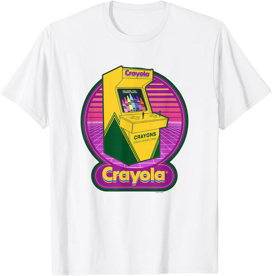 Crayola Crayons Different Brilliant Colors Vintage Arcade T-Shirt - T-Shirt | White