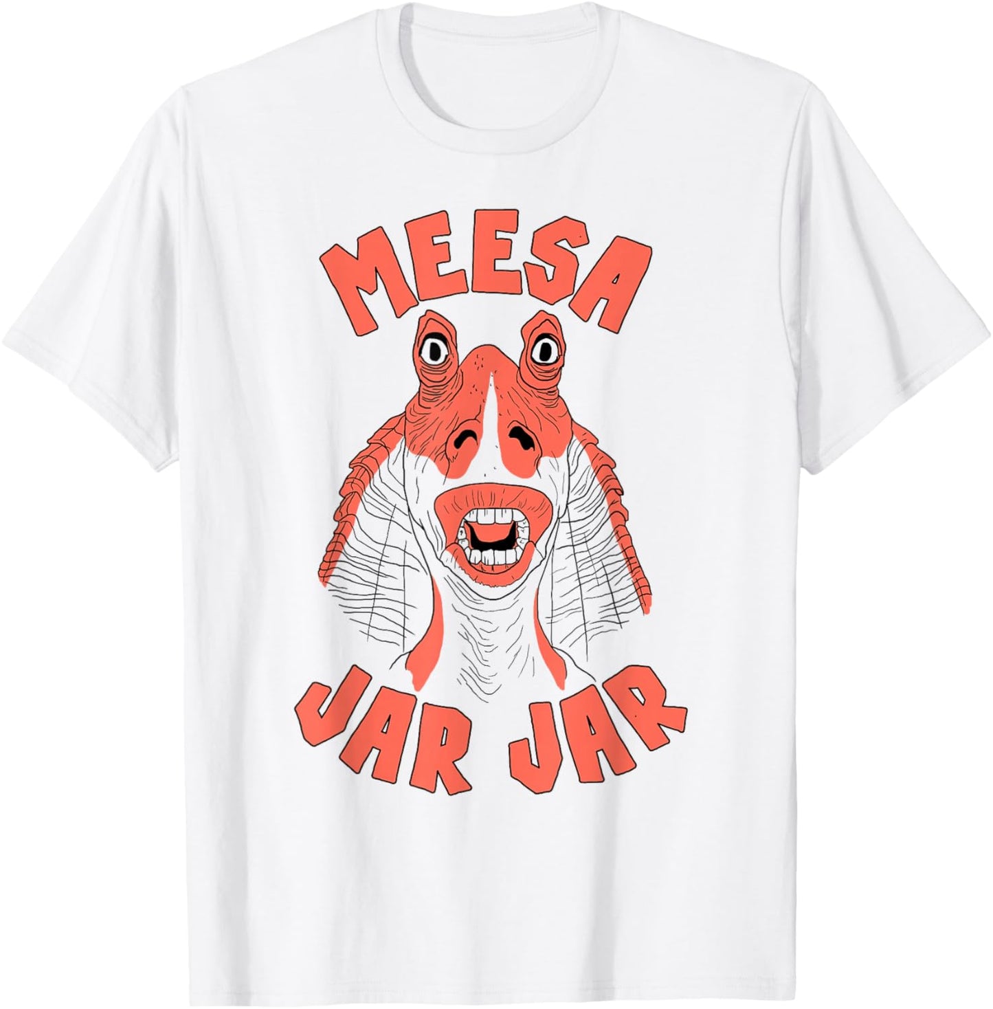 Star Wars Jar Jar Binks Meesa Jar Jar Portrait T-Shirt - T-Shirt | White