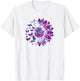Sunflower Sun Flower Tie Dye Daisy Butterflies Women Girls T-Shirt - T-Shirt | White