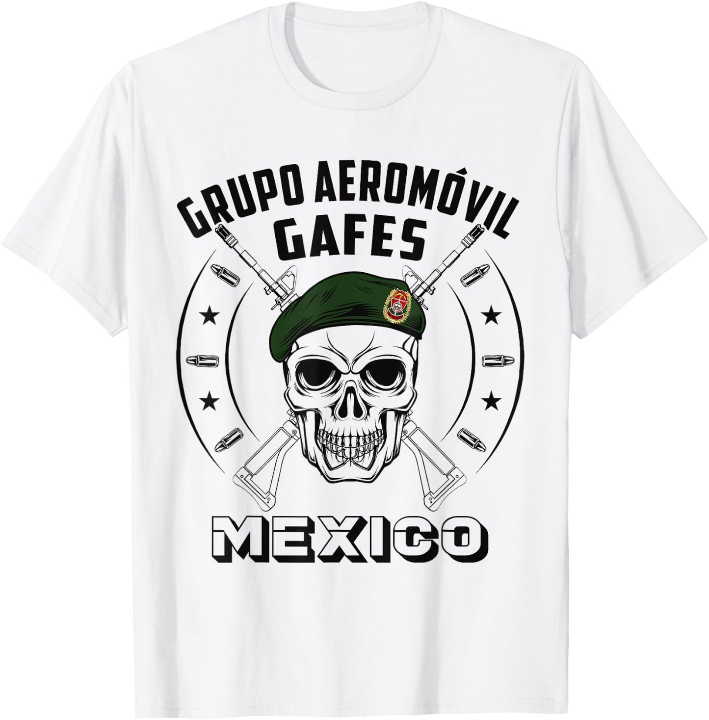 GAFES Mexico Special Force Military Fuerzas Especiales T-Shirt - T-Shirt | White