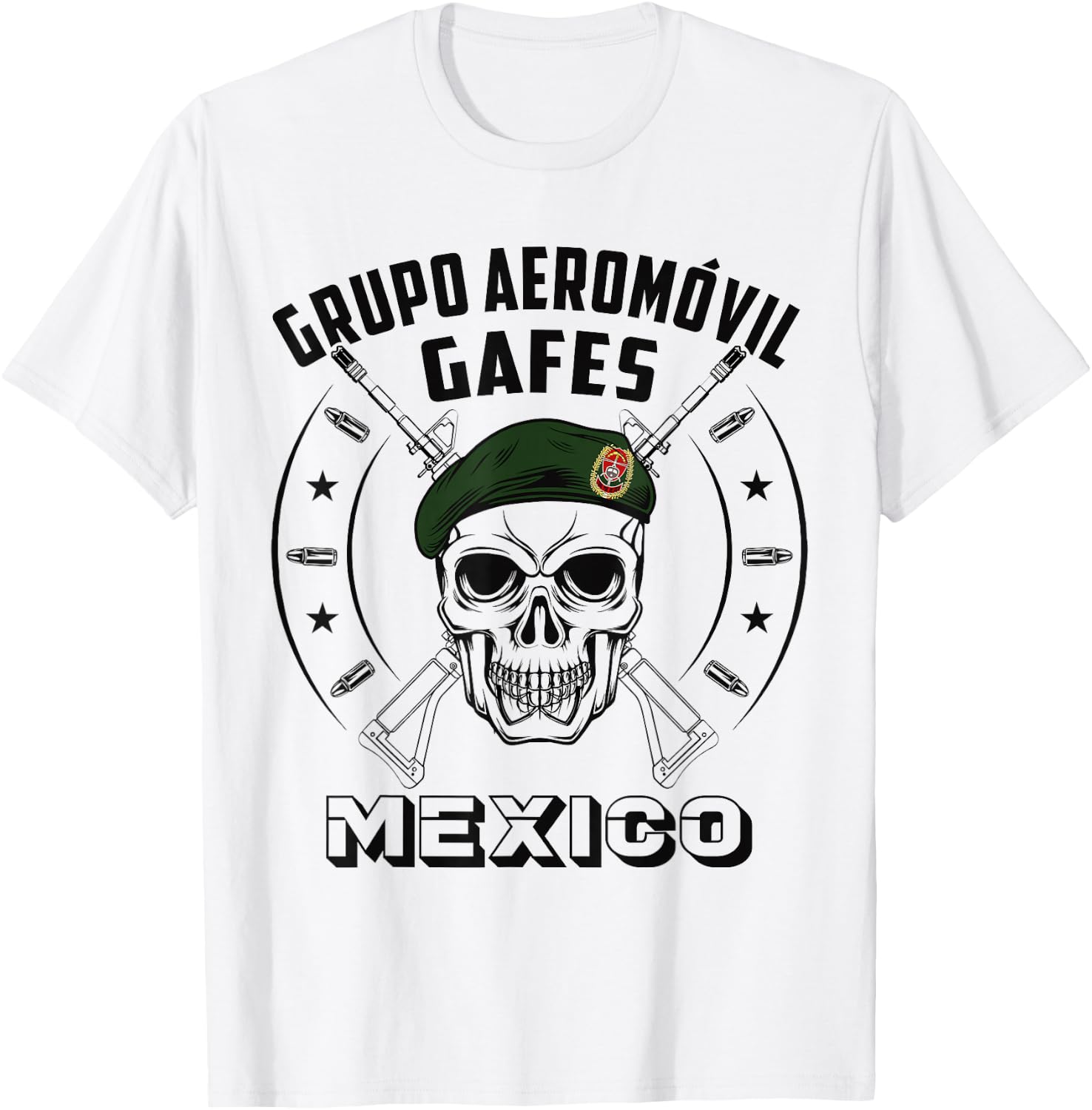 GAFES Mexico Special Force Military Fuerzas Especiales T-Shirt - T-Shirt | White