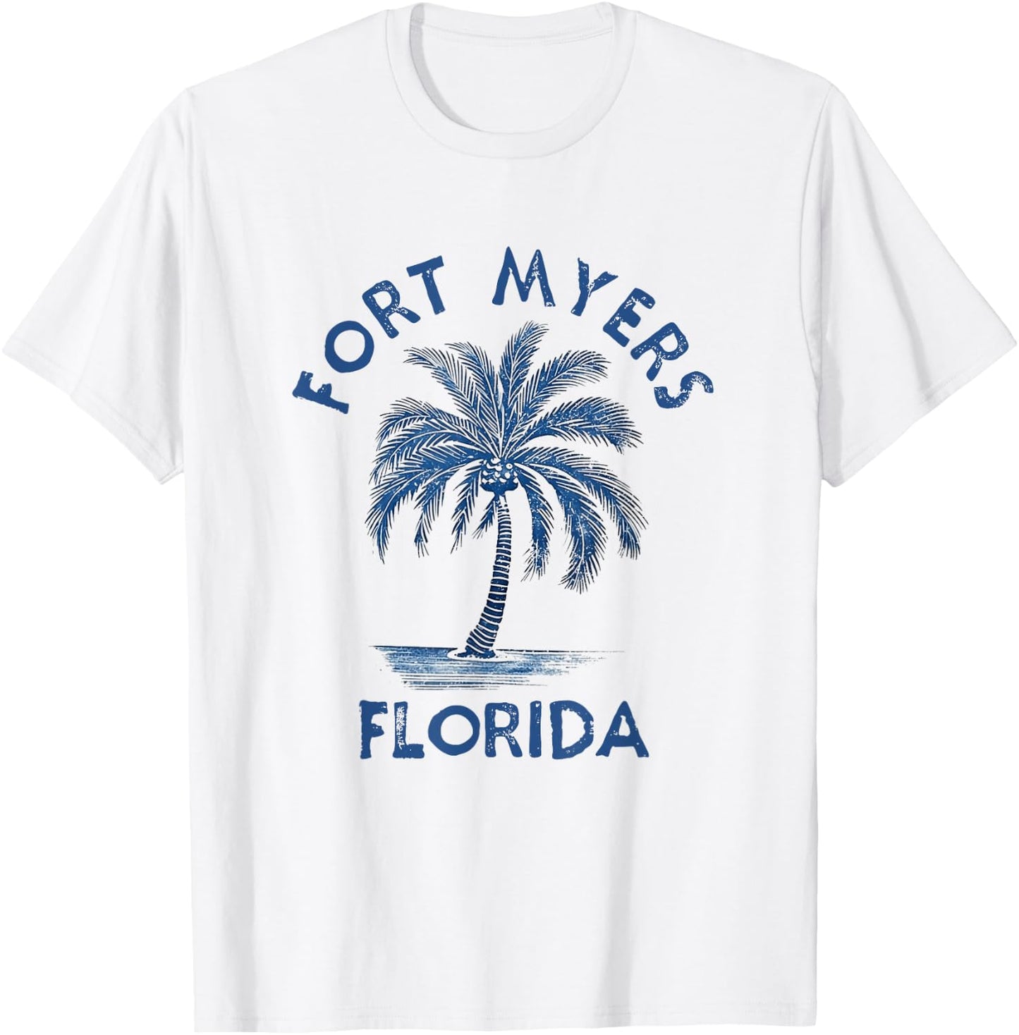 Vintage Fort Myers Florida Palm Tree FL Retro T-Shirt - T-Shirt | White