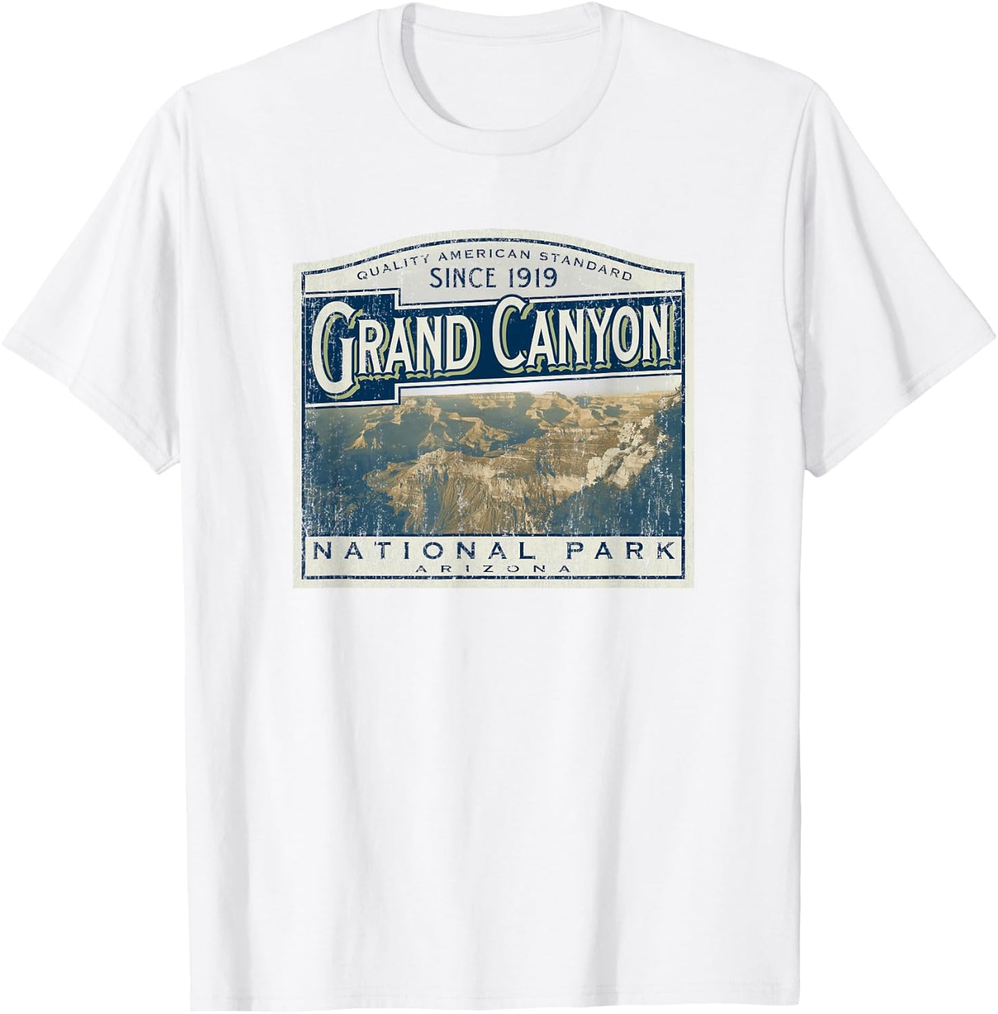 Grand Canyon National Park Retro T-Shirt - T-Shirt | White