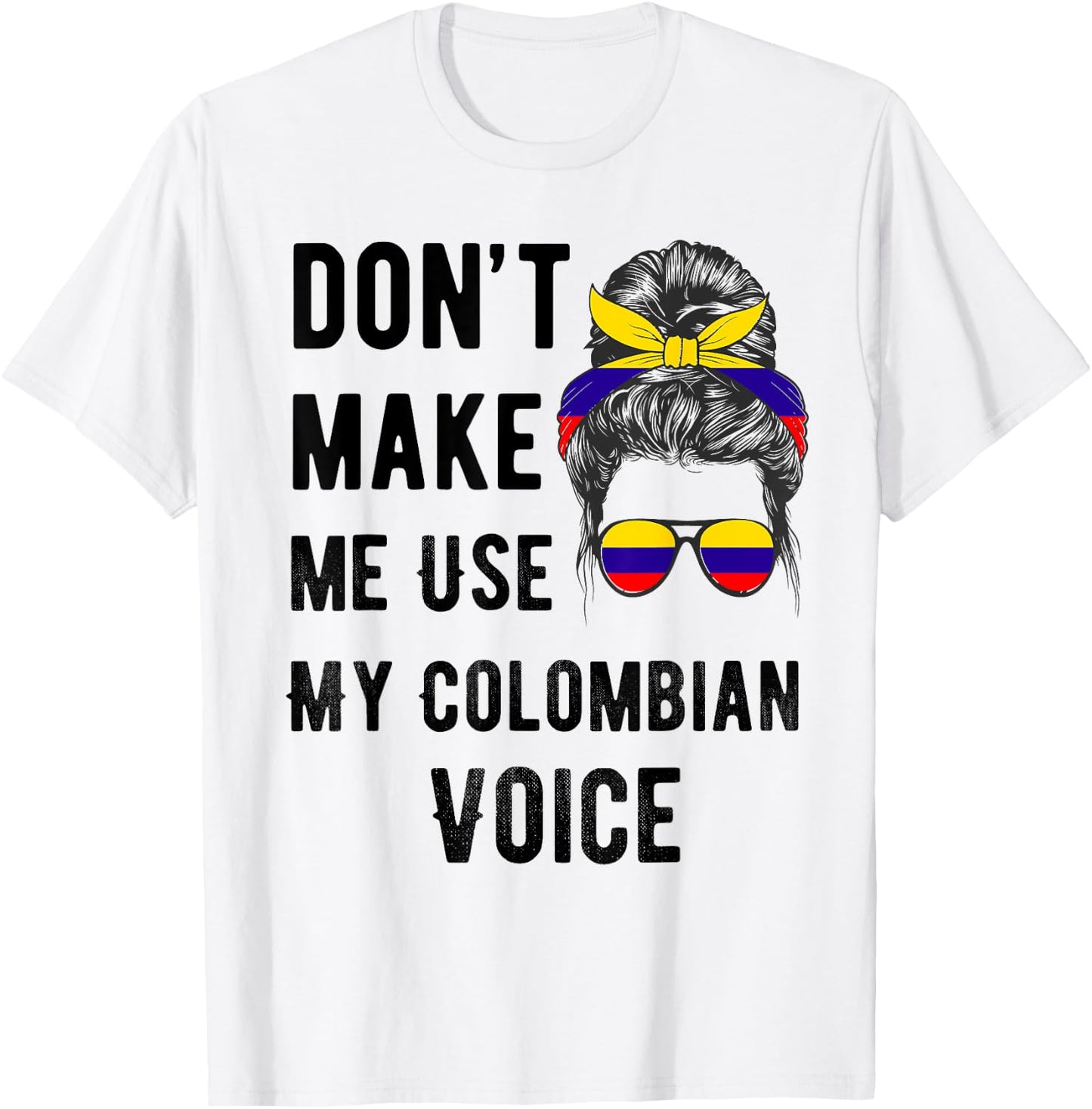 Proud Colombian Flag Camiseta DNA Colombiana Girl Women Mom T-Shirt - T-Shirt | White