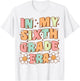 In My Sixth Grade Era Cute Groovy 6th Grade Back to School T-Shirt - T-Shirt | White