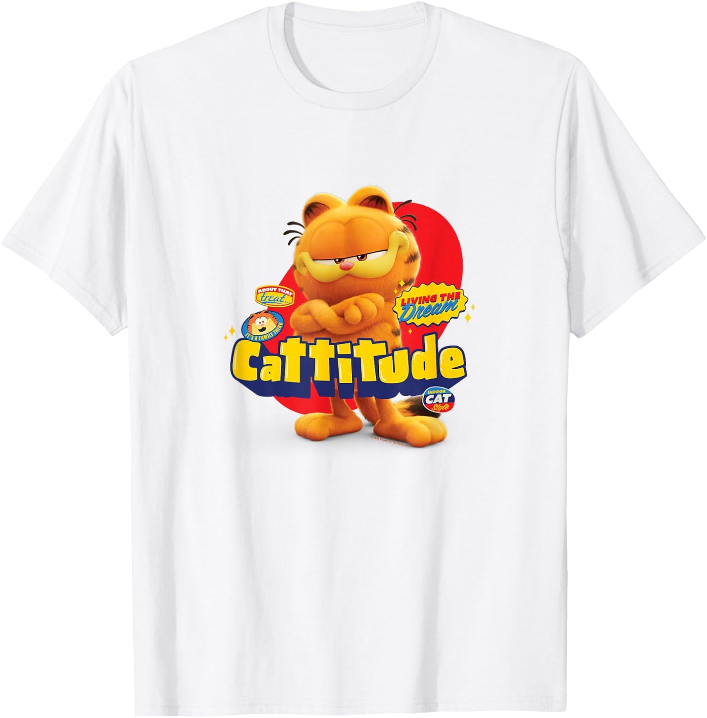 The Garfield Movie Cattitude Sassy Garfield Portrait T-Shirt - T-Shirt | White