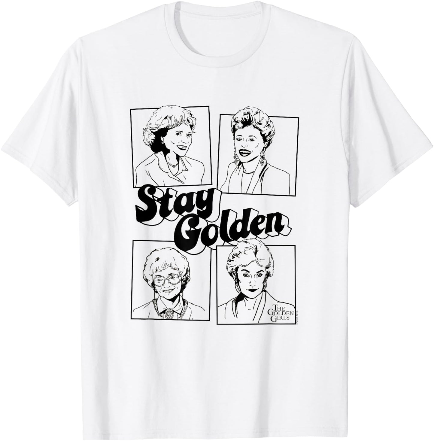 Golden Girls Stay Golden Four Block Poses Retro TV Show T-Shirt - T-Shirt | White
