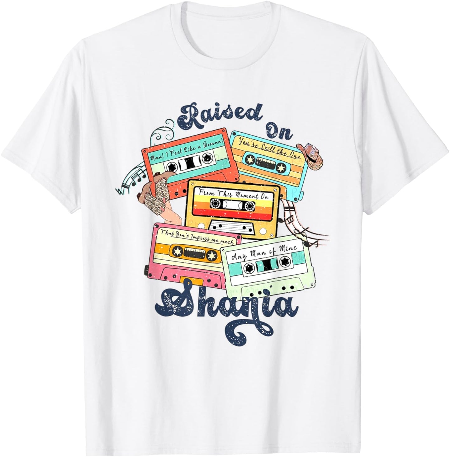 Western Shania First Name Punchy Cowboy Cowgirl Rodeo T-Shirt - T-Shirt | White