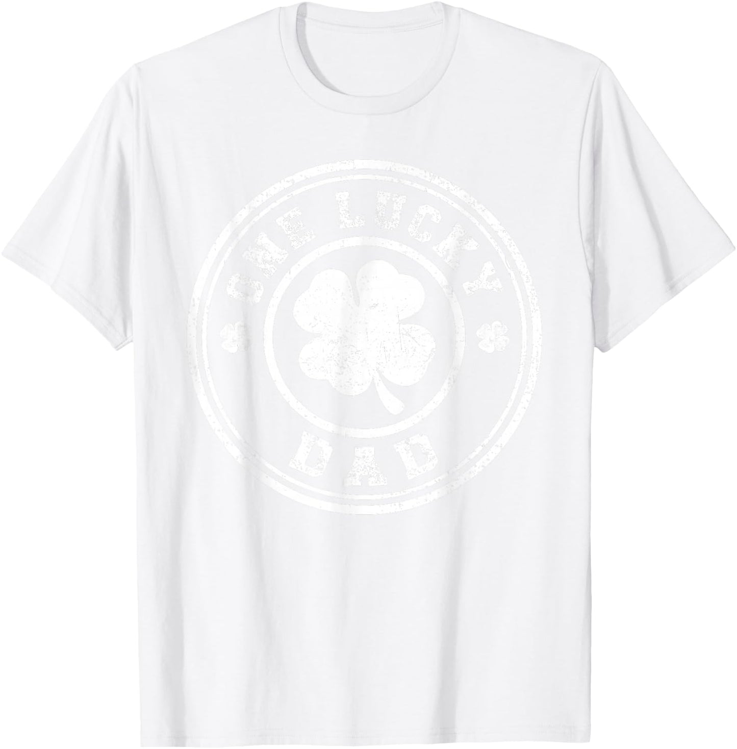 One Lucky Dad St Patricks Day T-Shirt - T-Shirt | White
