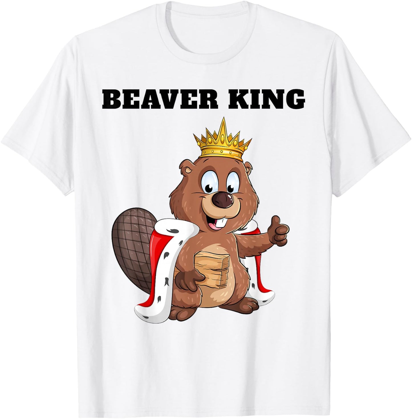 Beaver King | Boys Beaver Lover Design | Beaver T-Shirt - T-Shirt | White