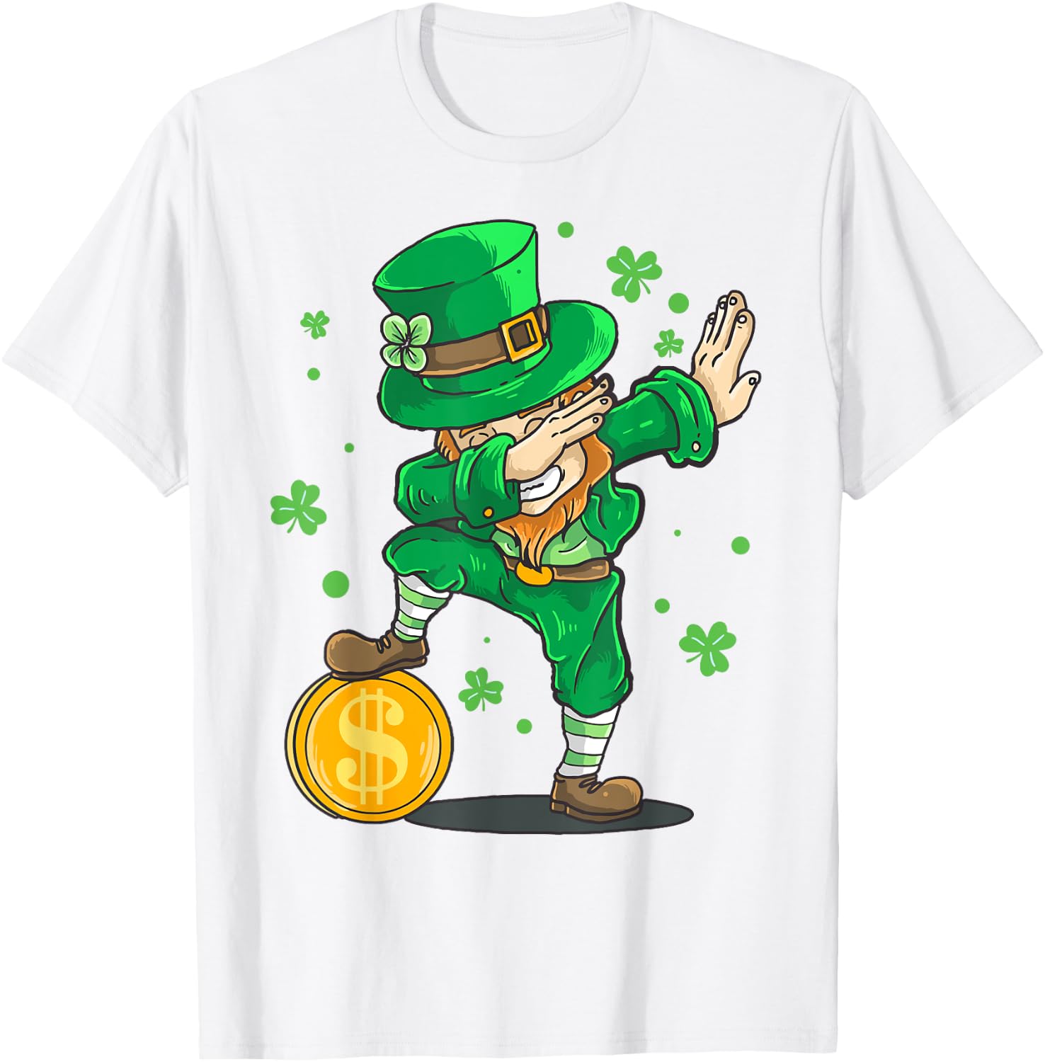 Irish Boy Dabbing Leprechaun Funny St Patrick Day Toddler T-Shirt - T-Shirt | White