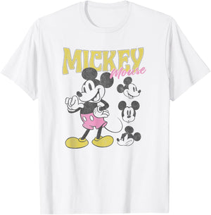 Disney Mickey Classic Mickey Poses Vintage Poster T-Shirt - T-Shirt | White