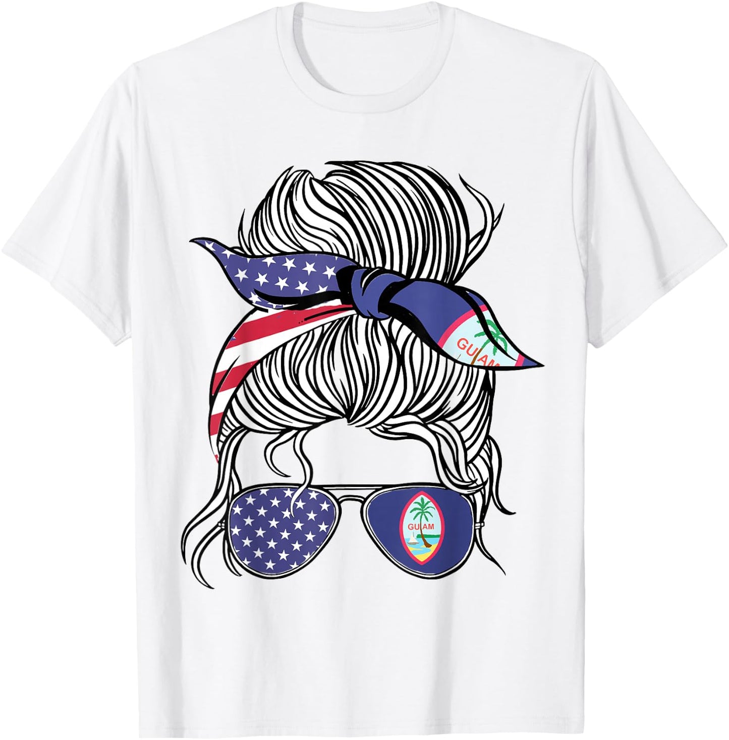 Guamanian American Patriot Grown Proud Women Girl Flag T-Shirt - T-Shirt | White