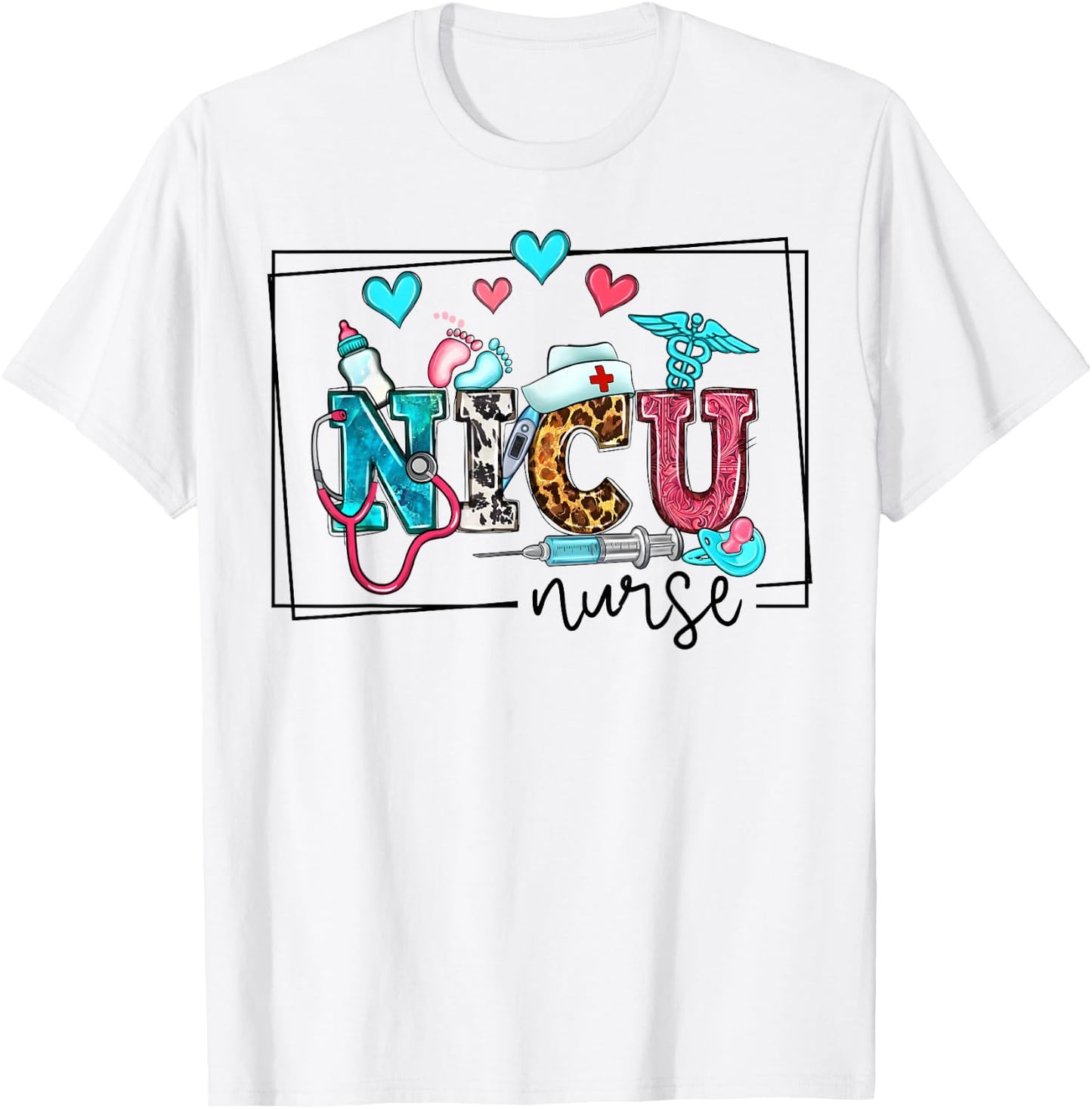NICU ICU Neonatal Intensive Care Unit Nursing Appreciation T-Shirt - T-Shirt | White