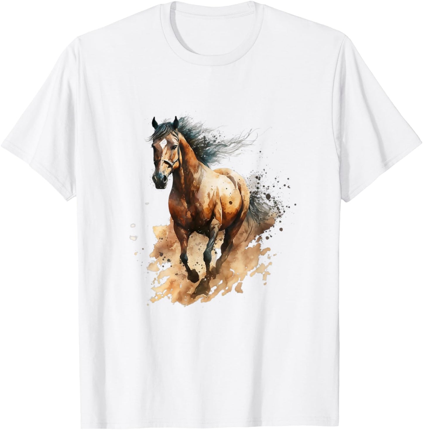 Beautiful Horse Graphic Horse Art Print for Girls T-Shirt - T-Shirt | White