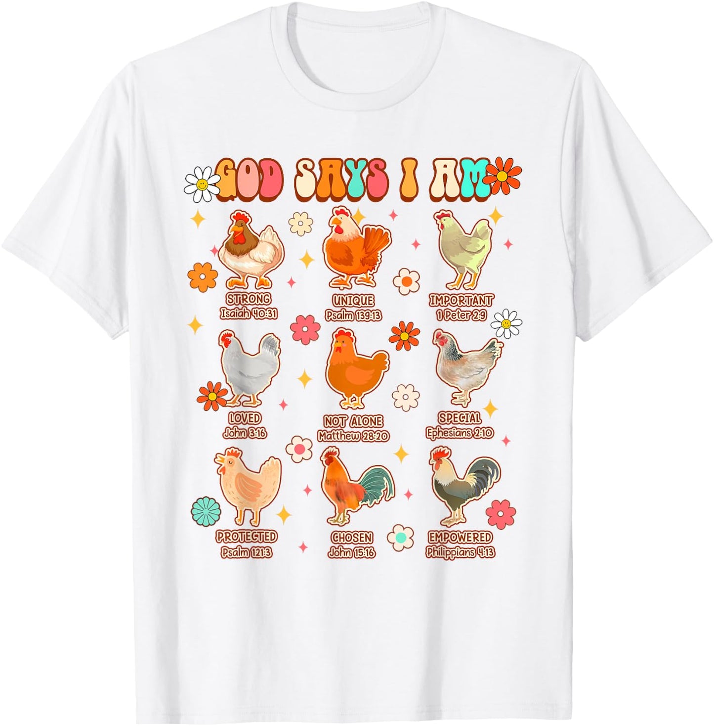 Christian Jesus Farm Life Farmer Chicken Lover God Says I'm T-Shirt - T-Shirt | White