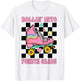 Rolling Into Fourth Grade Retro Roller Skates Back To School T-Shirt - T-Shirt | White