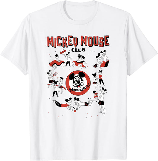 Disney Mickey and Friends Mouseketeers Mickey Mouse Icons T-Shirt - T-Shirt | White