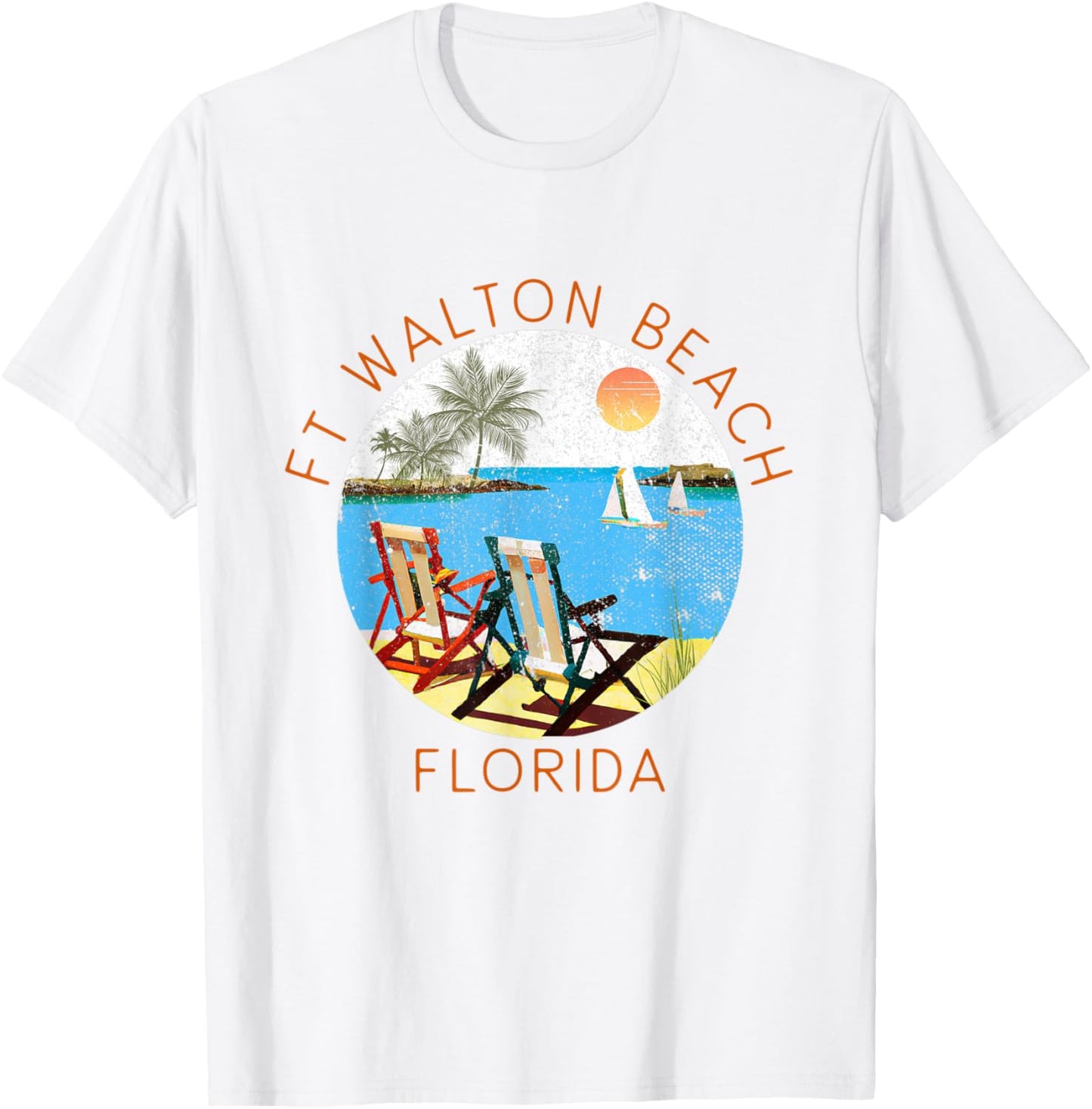 Retro Ft Walton Beach Souvenir - Vintage Beach Vacation Women Kids T-Shirt - T-Shirt | White