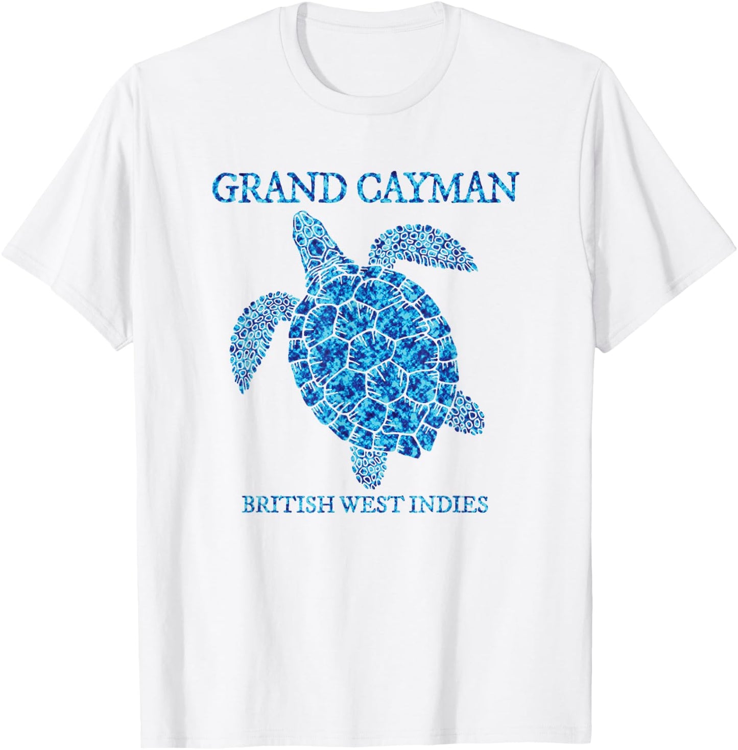 Retro Grand Cayman Islands Sea Turtle Graphic Vintage T-Shirt - T-Shirt | White