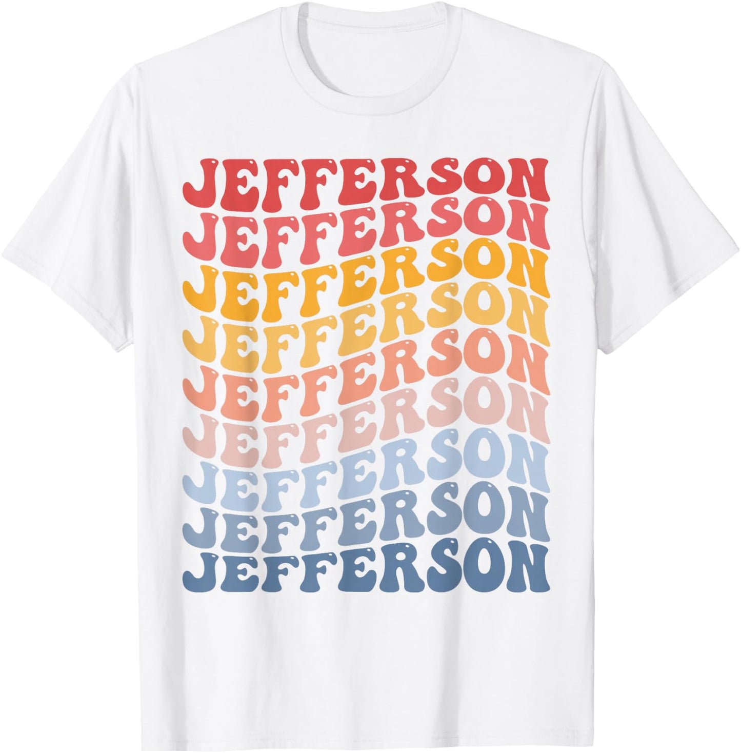 Jefferson City Groovy Retro T-Shirt - T-Shirt | White