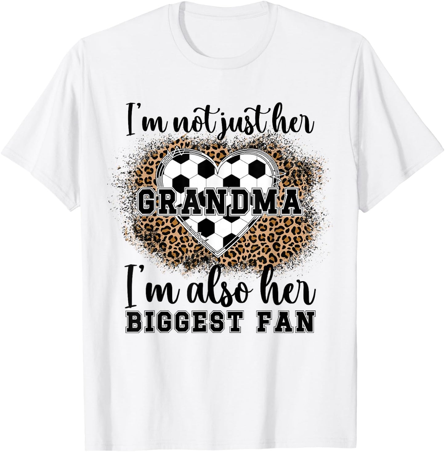 Her Biggest Fan Soccer Grandma Of A Soccer Player Grandma T-Shirt - T-Shirt | White