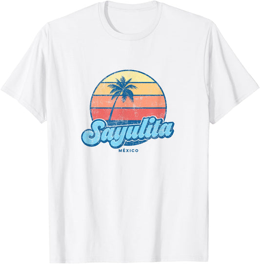 Vintage Sayulita Mexico Classic 70s Retro Surfer T-Shirt - T-Shirt | White