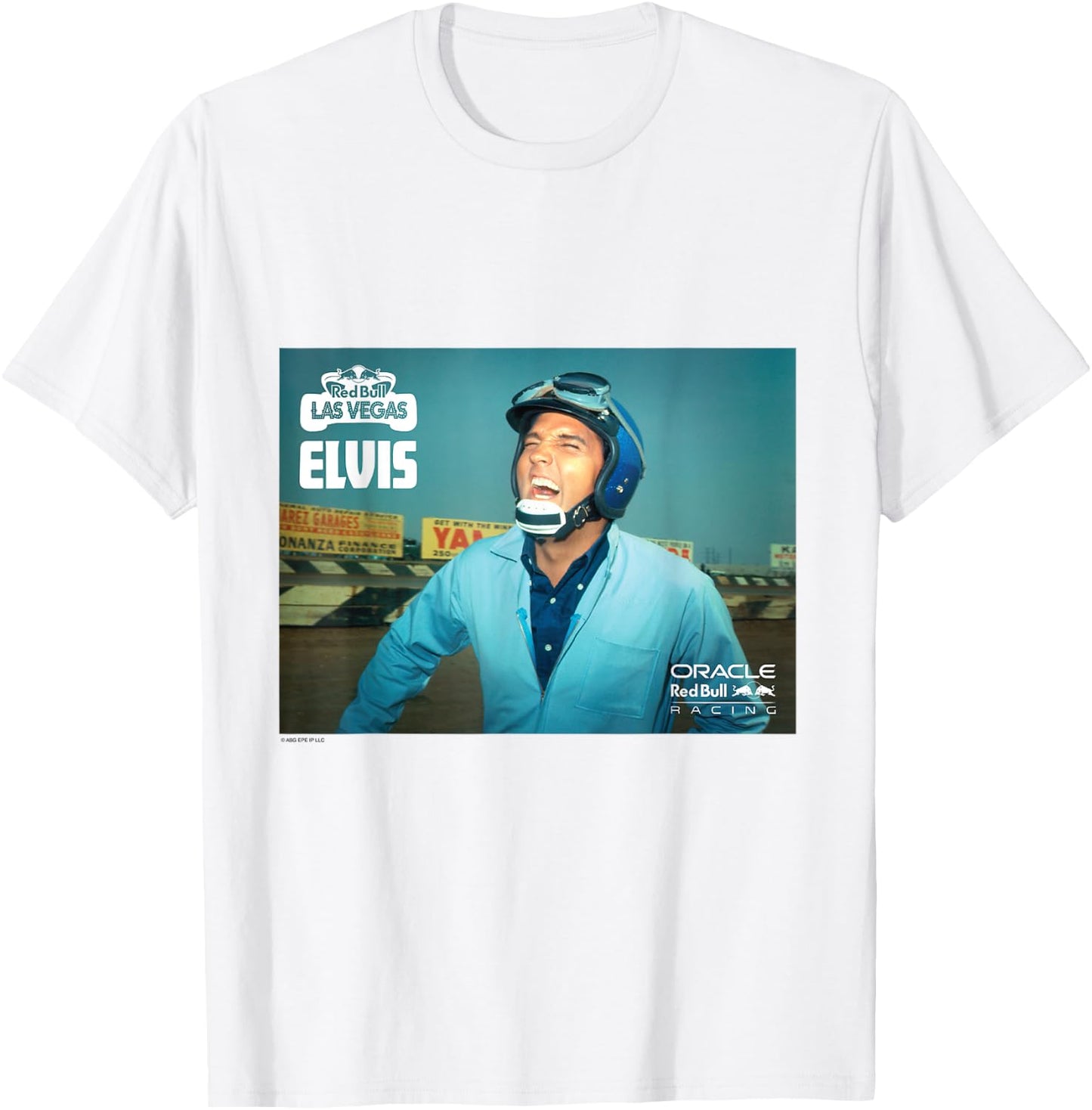 Elvis Presley x Oracle Red Bull Racing Vintage Racing T-Shirt - T-Shirt | White