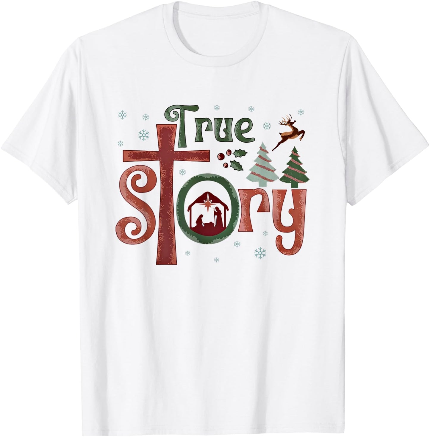 True Story Kids Toddler Christmas Nativity Xmas Party T-Shirt - T-Shirt | White