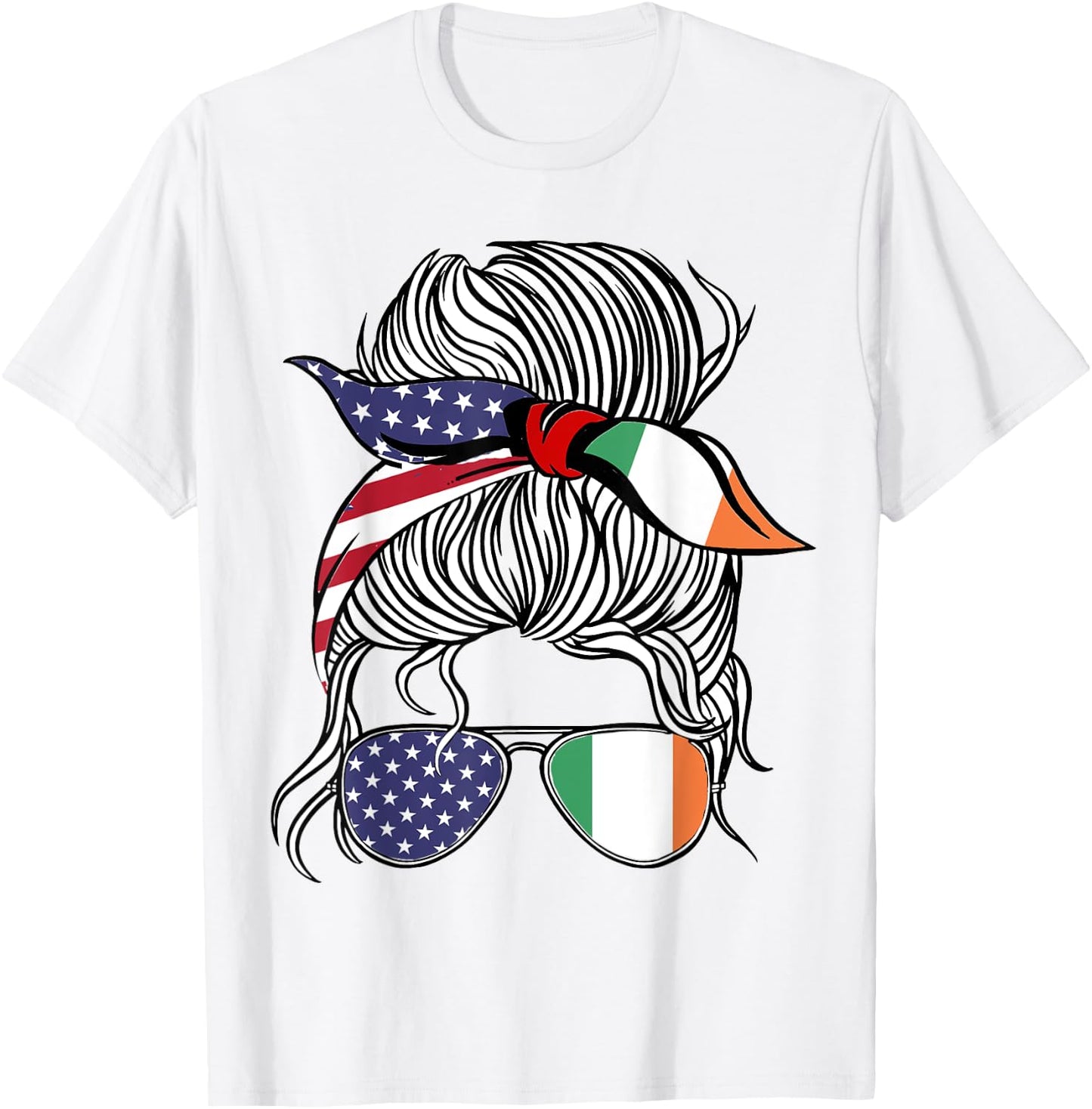 American Irish Patriot Flag Women Girl Ireland Grown T-Shirt - T-Shirt | White