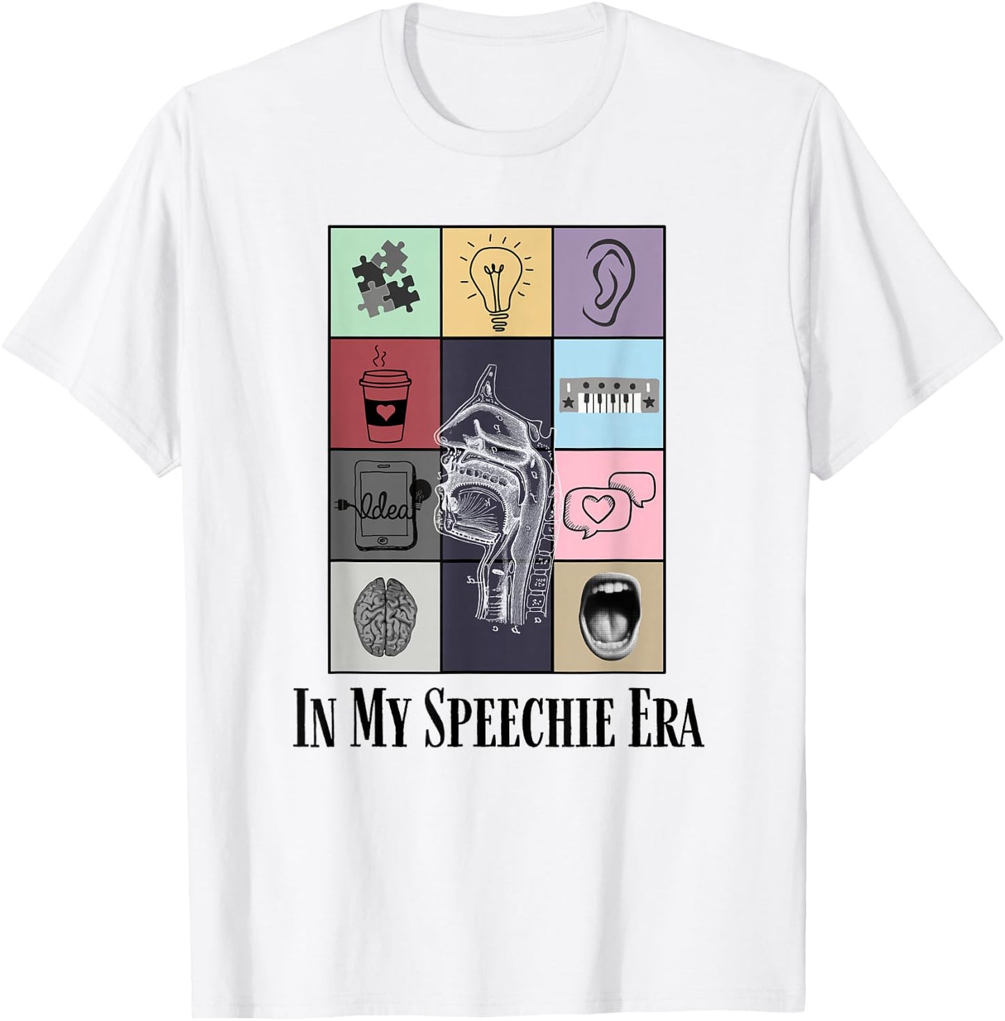 Retro Speech Therapist SLP Speech Therapy In My Speechie Era T-Shirt - T-Shirt | White