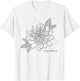 Chrysanthemum Flower Minimalist Aesthetic Abstract Vintage T-Shirt - T-Shirt | White