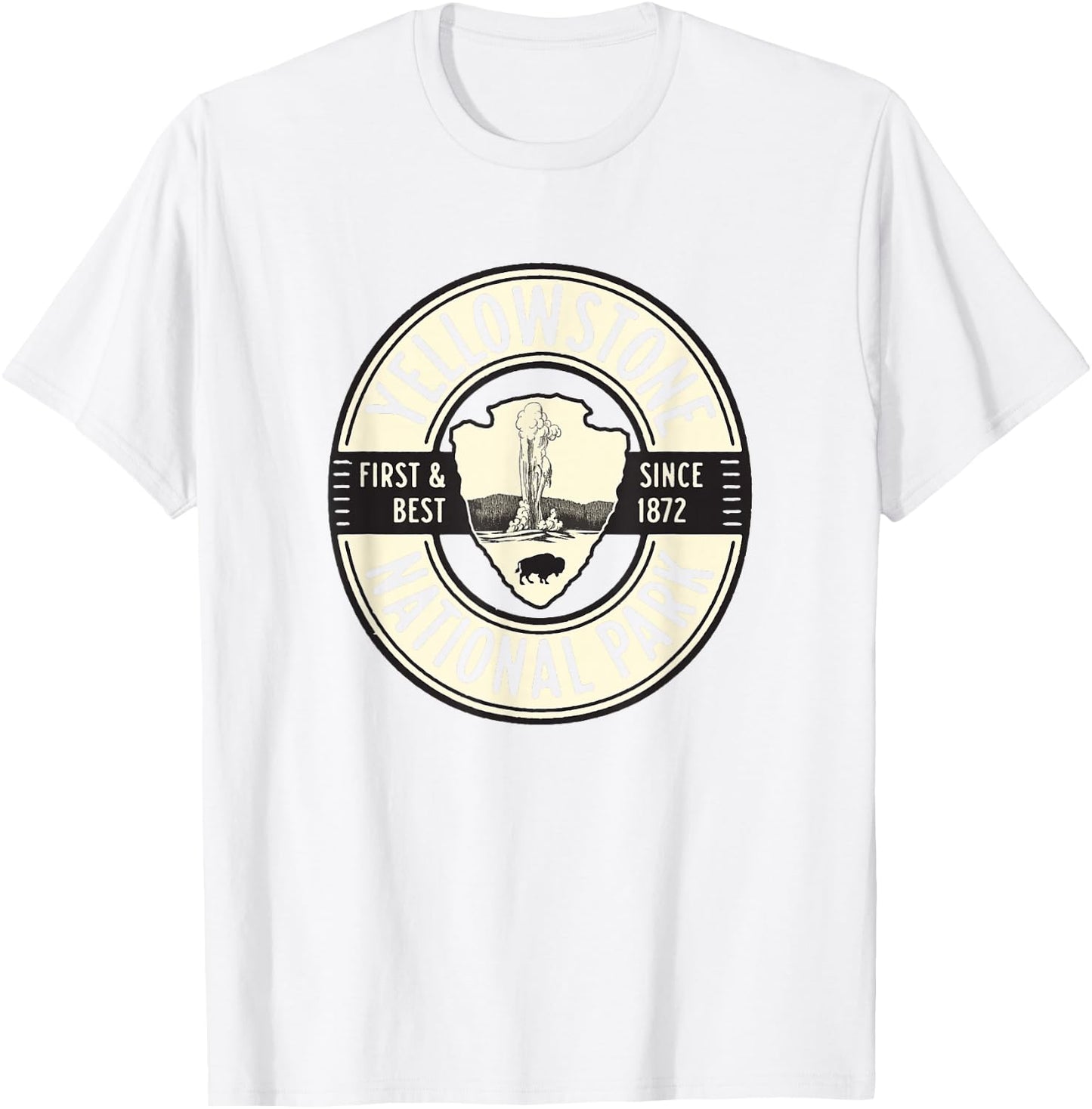Yellowstone National Park Old Faithful Graphic T-Shirt - T-Shirt | White
