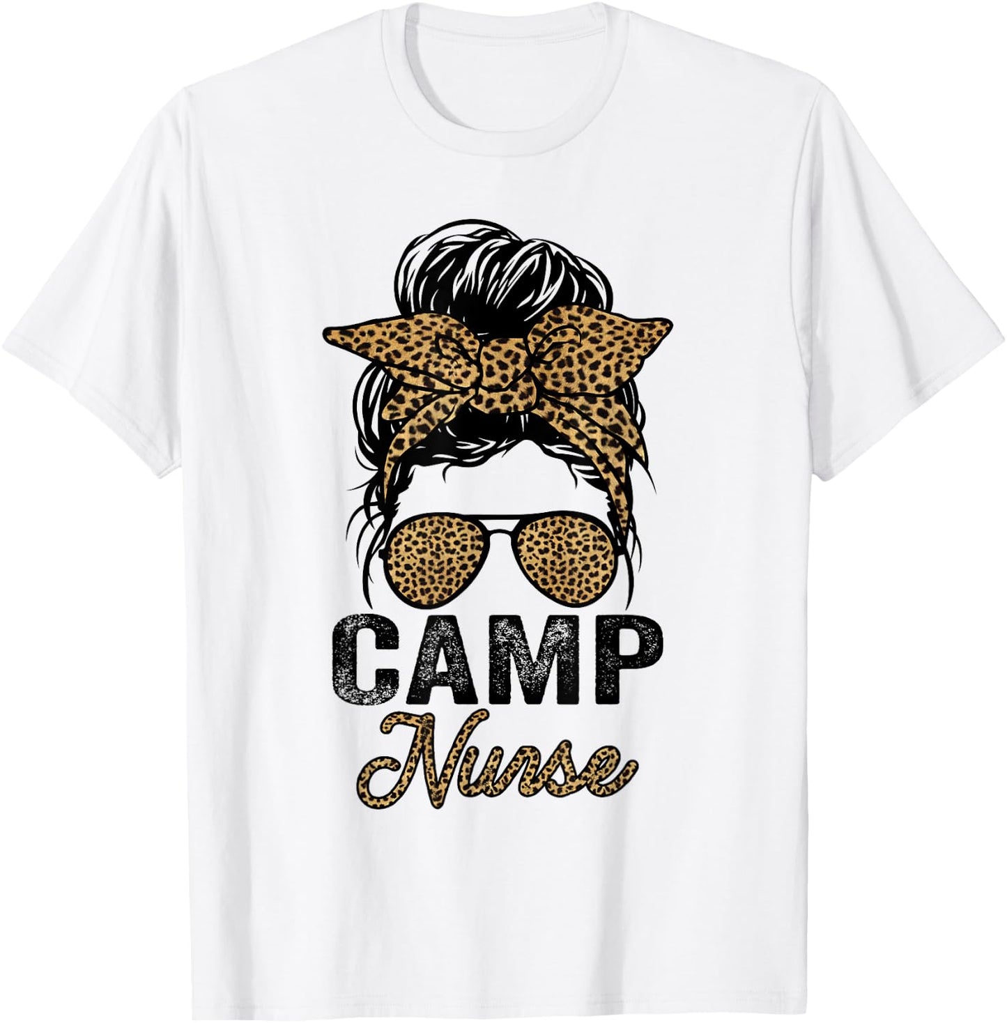 Camp Nurse Appreciation Day , Leopard Nurses T-Shirt - T-Shirt | White
