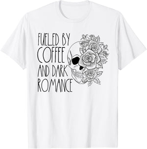 Dark Romance Reader Women Coffee Lover Spicy Book Merch T-Shirt - T-Shirt | White