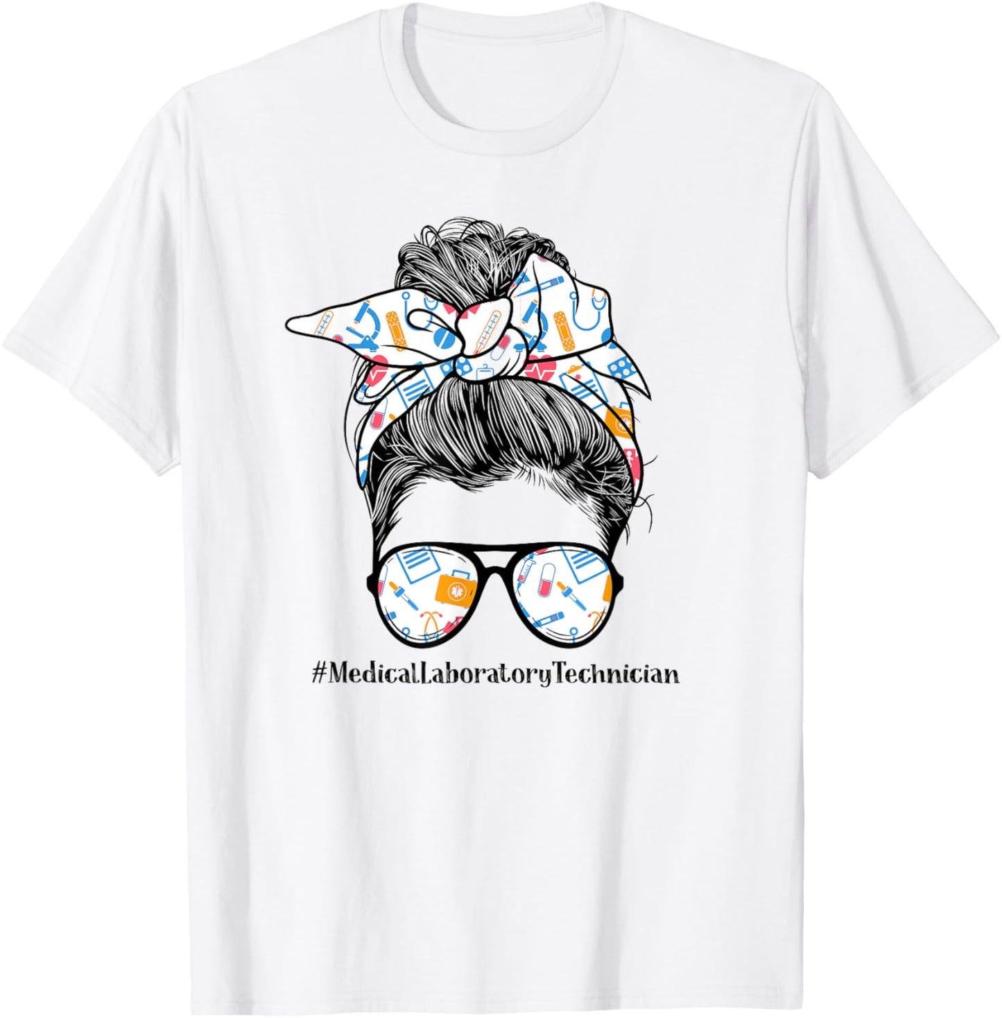 Medical Laboratory Technician Life Appreciation Day Messy T-Shirt - T-Shirt | White
