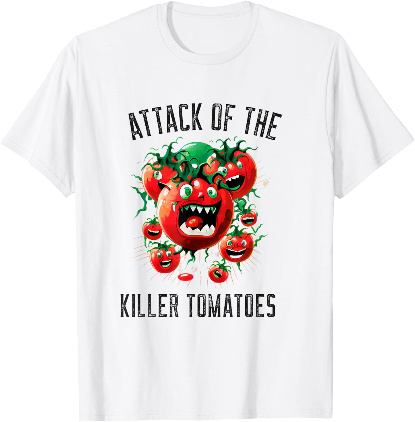 Attack of the Killer Tomatoes Vegan Vegetarian Garden T-Shirt - T-Shirt | White