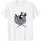 Cat on a Chicken - -Adults, Black, Medium, Short Sleeve, Animal Print, Classic Fit T-Shirt - T-Shirt | White
